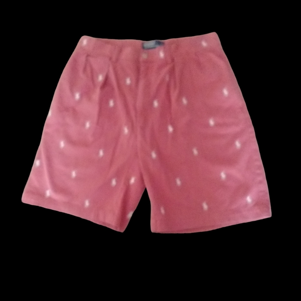 Vintage Polo Ralph Lauren Shorts 90s‎ Embroidered Logo Bermuda Red Size 32